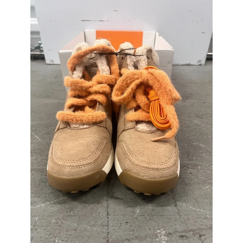 Timberland Retro Swift Sneaker Women US 8.5 Beige Suede High-Top Lifestyle Shoes